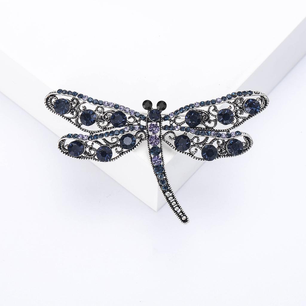 Luxury Rhinestone Dragonfly Brooches for Women Unisex Insect Pins Event Party Gifts New Backpack Decoration Clothes Accessories