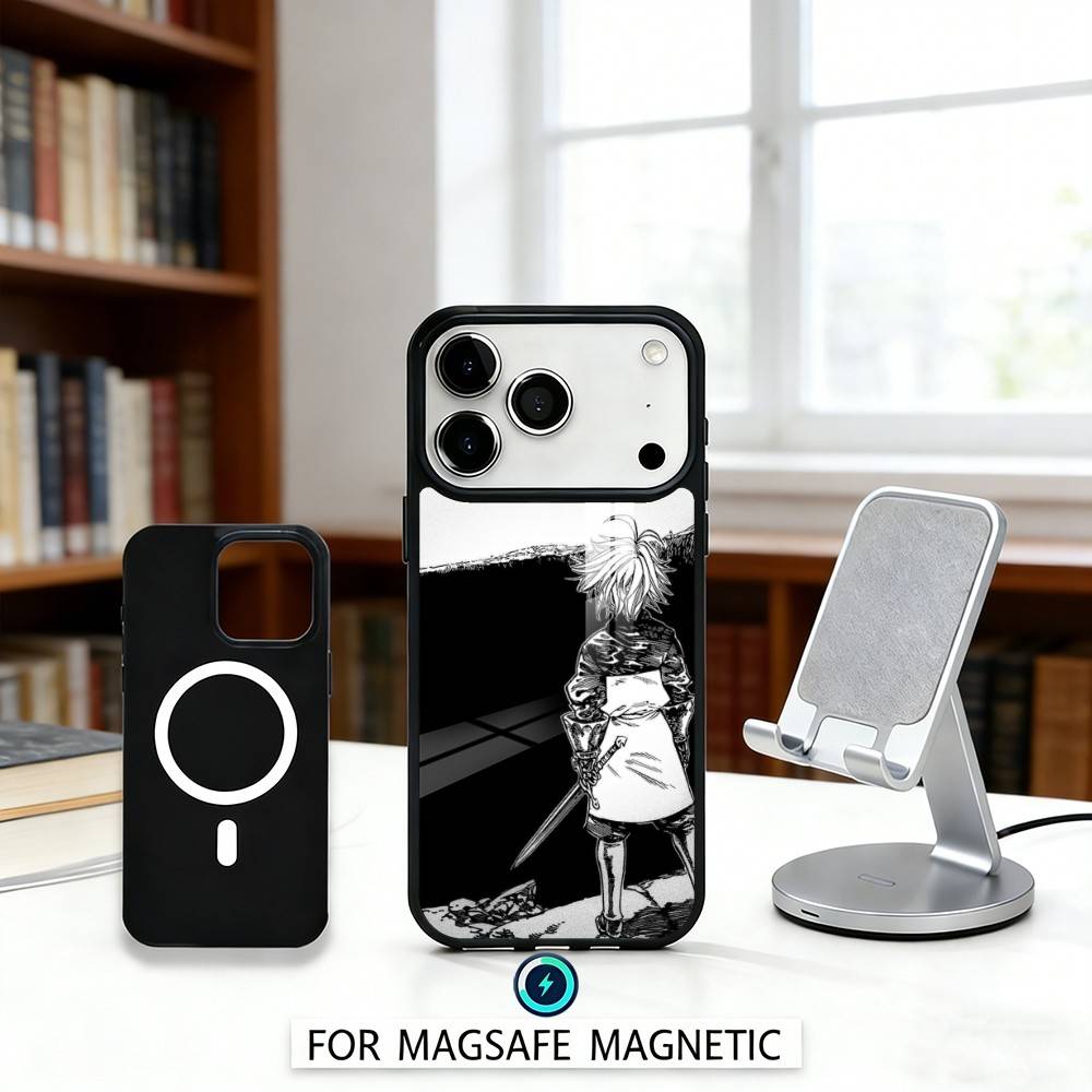 

S-Seven D-Deadly Sins Meliodas Phone Case For iPhone17,16,15,14,13,12,Pro,Max,Magnetic For Magsafe Wireless Charging iPhone14Plus
