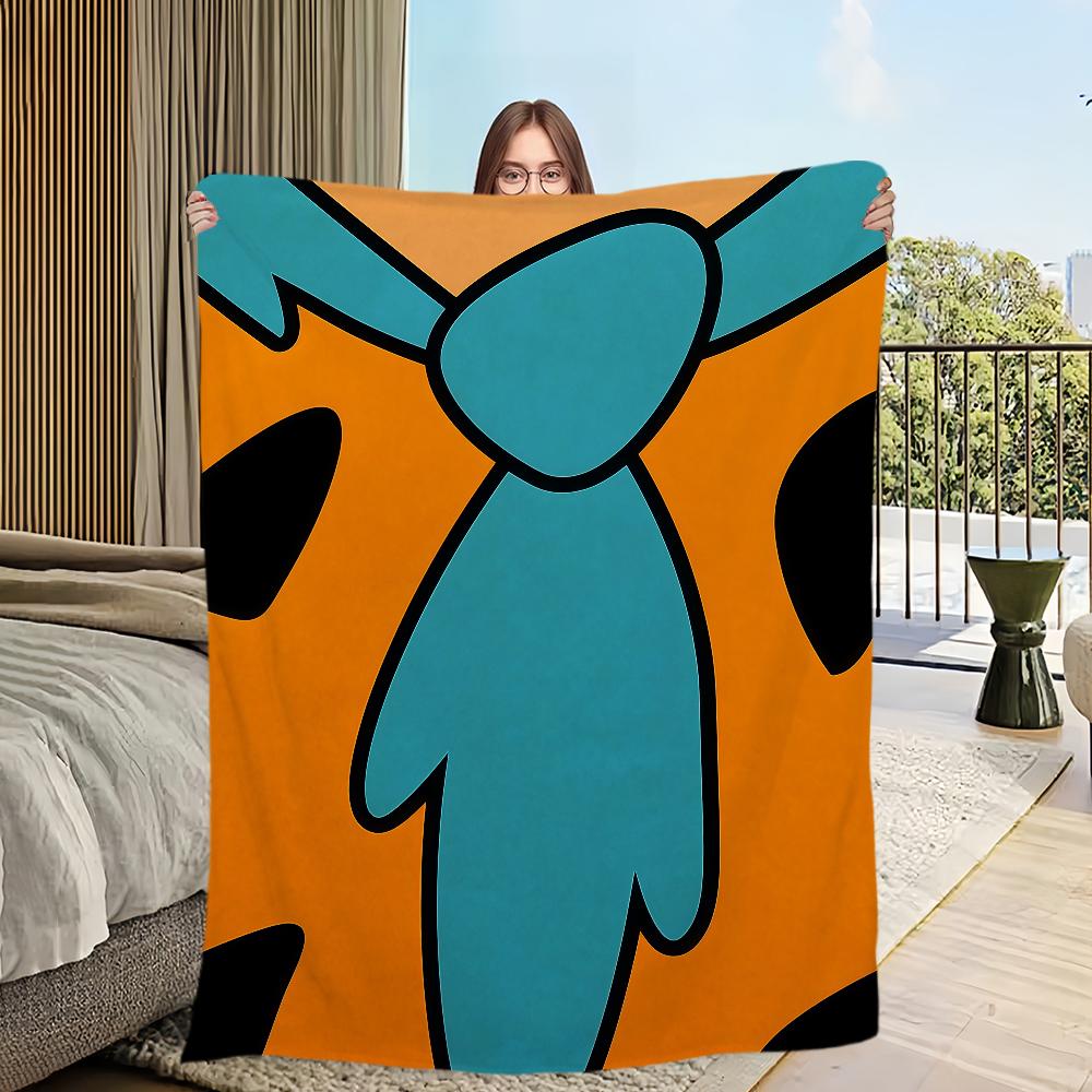 Cartoon The F-FlintstoneSS Blanket For Sofa Room Microfiber Bedding Blanket office Travel Gift Home 30x40in