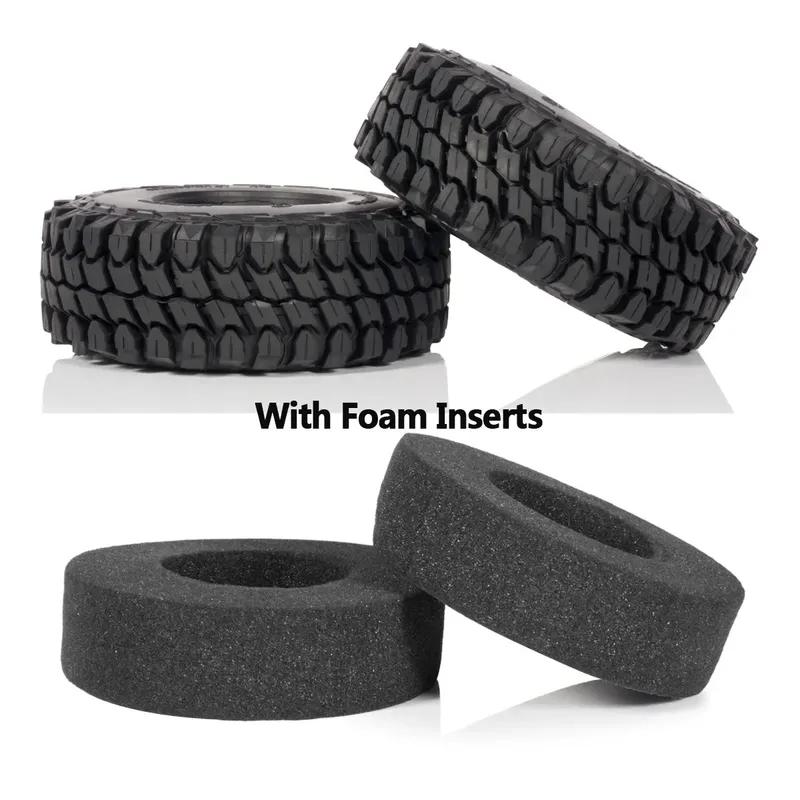 4Pcs Rubber Tires with Foam Inserts 110*40mm for 1/10 RC Crawler Truck Element Enduro SCX10 II TRX4 MST CMX TF2 D90 RGT EX86130