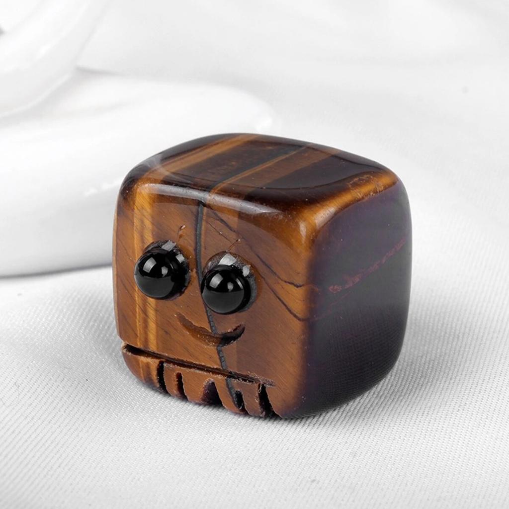 Små prydnader Natursten Kristall Lucky Dekorationer Fyrkantiga skrivbord sovrum prydnader