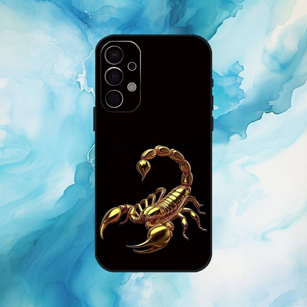 Cool Art Animal Scorpion Phone Case For Samsung S 25,24,23,22,30,21,10,9,Ultra,Plus,Lite,FE,4,5 G Soft Black Case