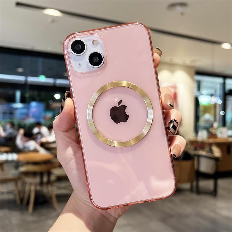 Candy Color Magnetring Klare Telefonhülle für iPhone 13 11 12 14 Pro Max Xs Max Xr X 13pro Max Silikon Stoßfeste Softcover