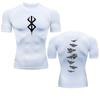 Berserker Courage Men's Compression Fitness T-Shirt - Quick-Dry, Tight Fit for Running & Gym