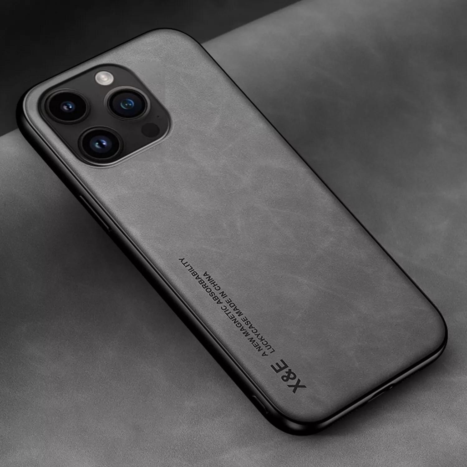 

Для iPhone 14 15 Pro Max 14 13 12 11 Pro протиударний гумовий магнітний шкіряний чохол iPhone 11 Pro Max&Precise Hole