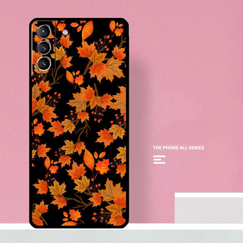 Autumn Leaves Fall Pumpkin Halloween Case For Samsung Galaxy S20 FE S21 S22 S23 Ultra S8 S9 S10 Note 10 Plus 20 Ultra Cover