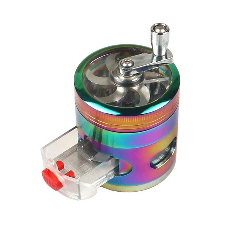 ABWR-Manual Grinder Hand Crank Transparent Top Grinder Crusher, Manual Pepper Grinder Adjustable Thickness Condiment Mincer