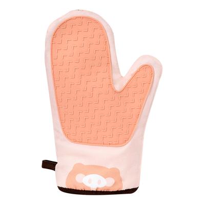 Catoon Animal Printed Oven Gloves Heat Resistant Cooking Gloves Kitchen Oven Soft Cotton Gloves For Grilling Cooking