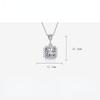 BELLA BOX Square Zircon Pendant Necklace Multiple Colour Fashion Wedding Engagement Jewelry