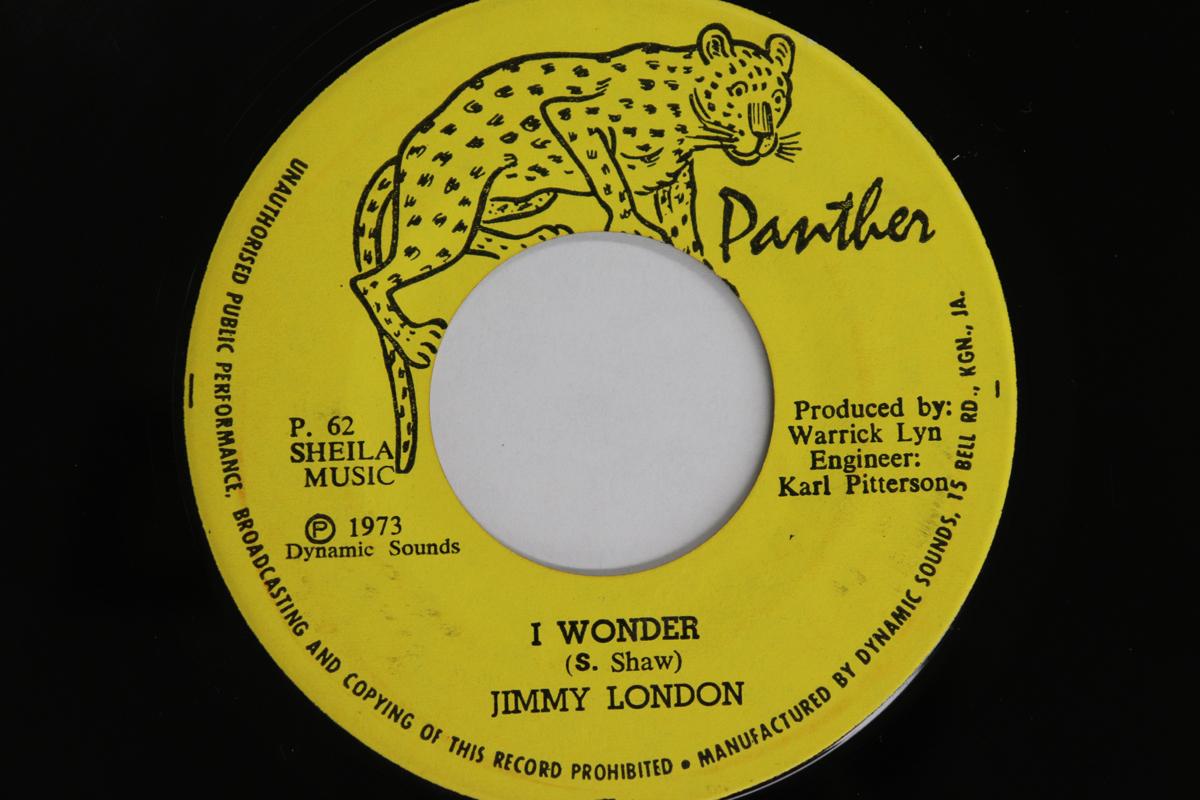 

7-дюймовая пластинка JIMMY LONDON - I Wonder P62 PANTHER 1973 Ямайка Регги, Ска и Даб Б/У