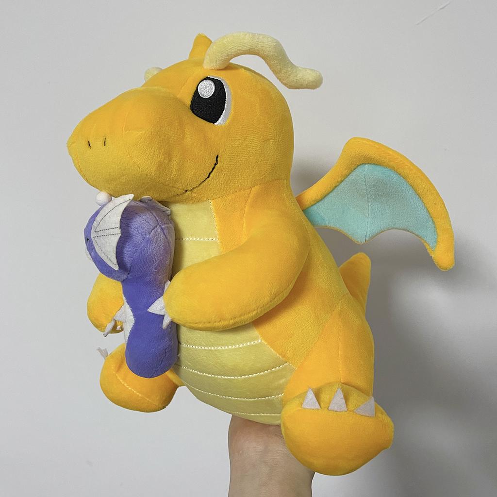 Dragonite Stuffed Toys Kawaii Dragonite Dratini Plush Dolls Dragon Throw Pillow Birthday Gift for Kids Home Decoration
