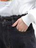 BEAMS HEART Denim Tapered Size Black Women's Pants, M,