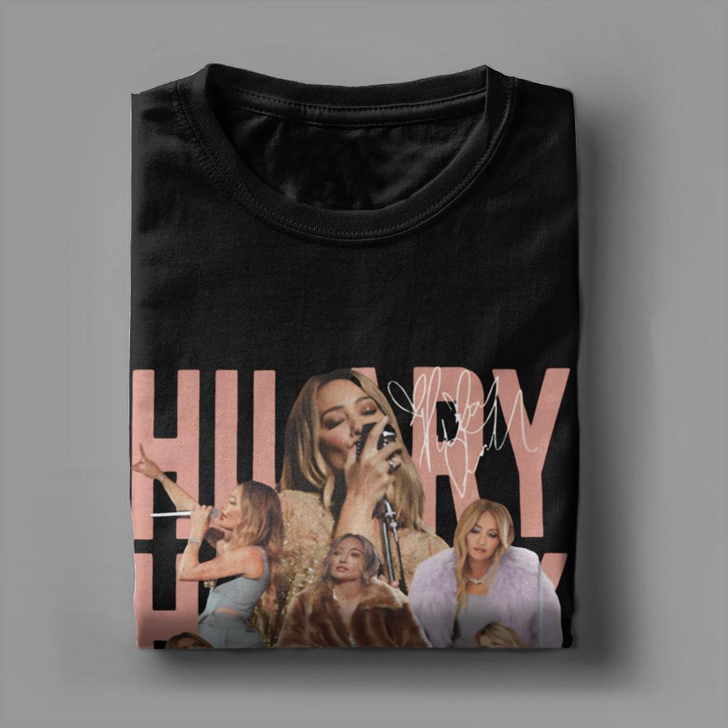Unisex TShirts Hilary Duff Lucky Me Tour Crazy 100 Cotton Tee Shirt Short Sleeve T Shirt Crew Neck Tops Big Size