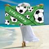 1PC Custom Name Soccer Ball Beach Towel Highly Absorbent And Sand-Resistant Towel for Swimming, Pool, Yoga, And Travel Lightweight
