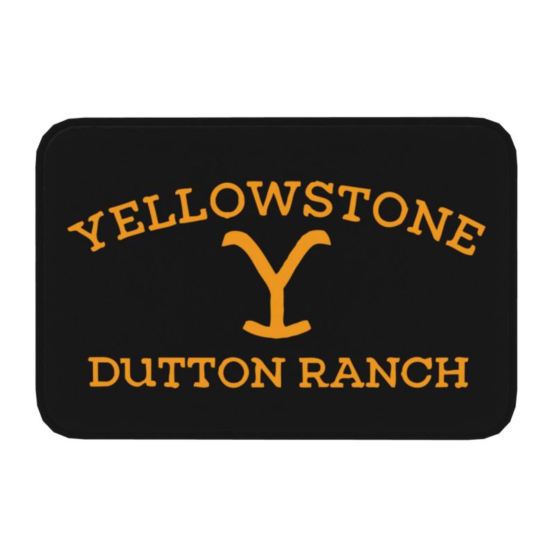 Tapis de porte personnalisé Yellowstone Dutton Ranch Antidérapant Entrée Bain Cuisine Sol Tapis de porte Salon Tapis Tapis Footpad 40cmx60cm