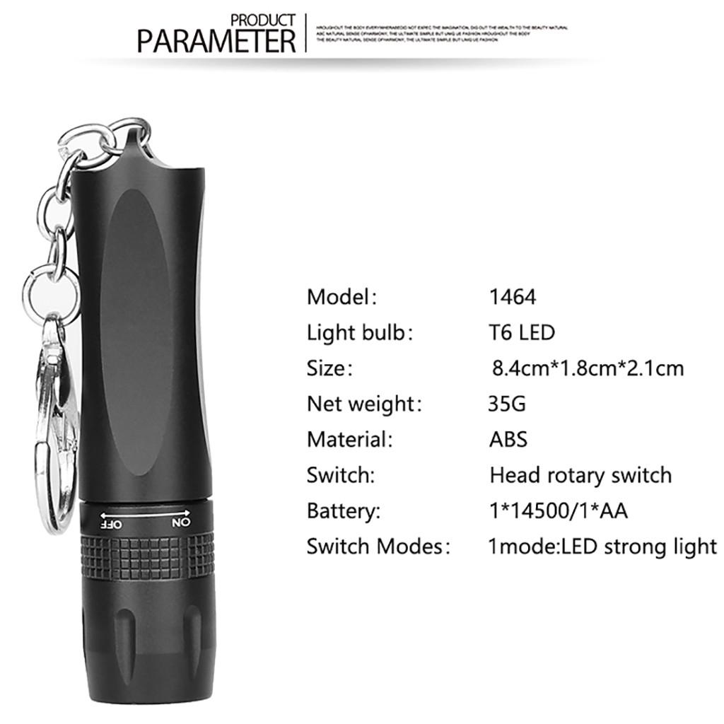  LED Handheld  Portable Small Flashlight Hang Buckle Light Flashlight