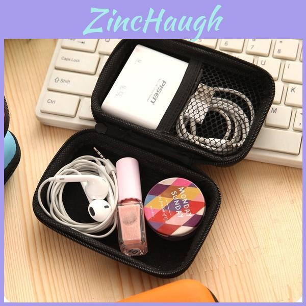 Multi-function Mini Zipper Earphone Storage Bag With Durable Eva Material For Travel Convenience