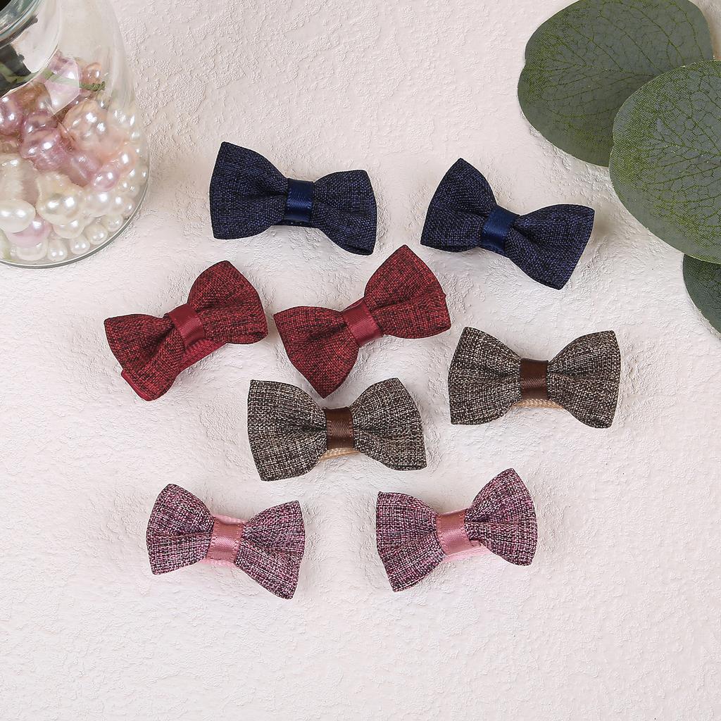 8/16PCS Baby Girls Hair Clips Mini Fabric Hair Bows with Clips Little Girls Hairpin Barrettes Kids Children Hair Accessories