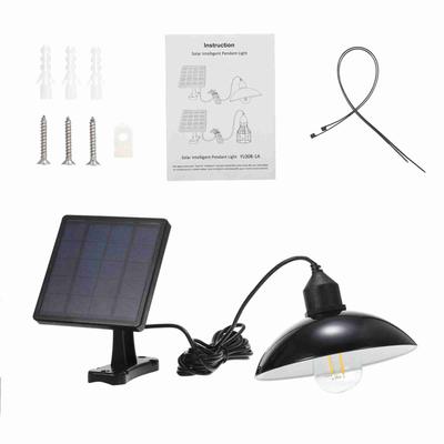Solar Powered Energy Pendant Light E27 Outdoor Lamp Sensitive Light IP65 Water Resistance for Garden Yard Patio Balcony