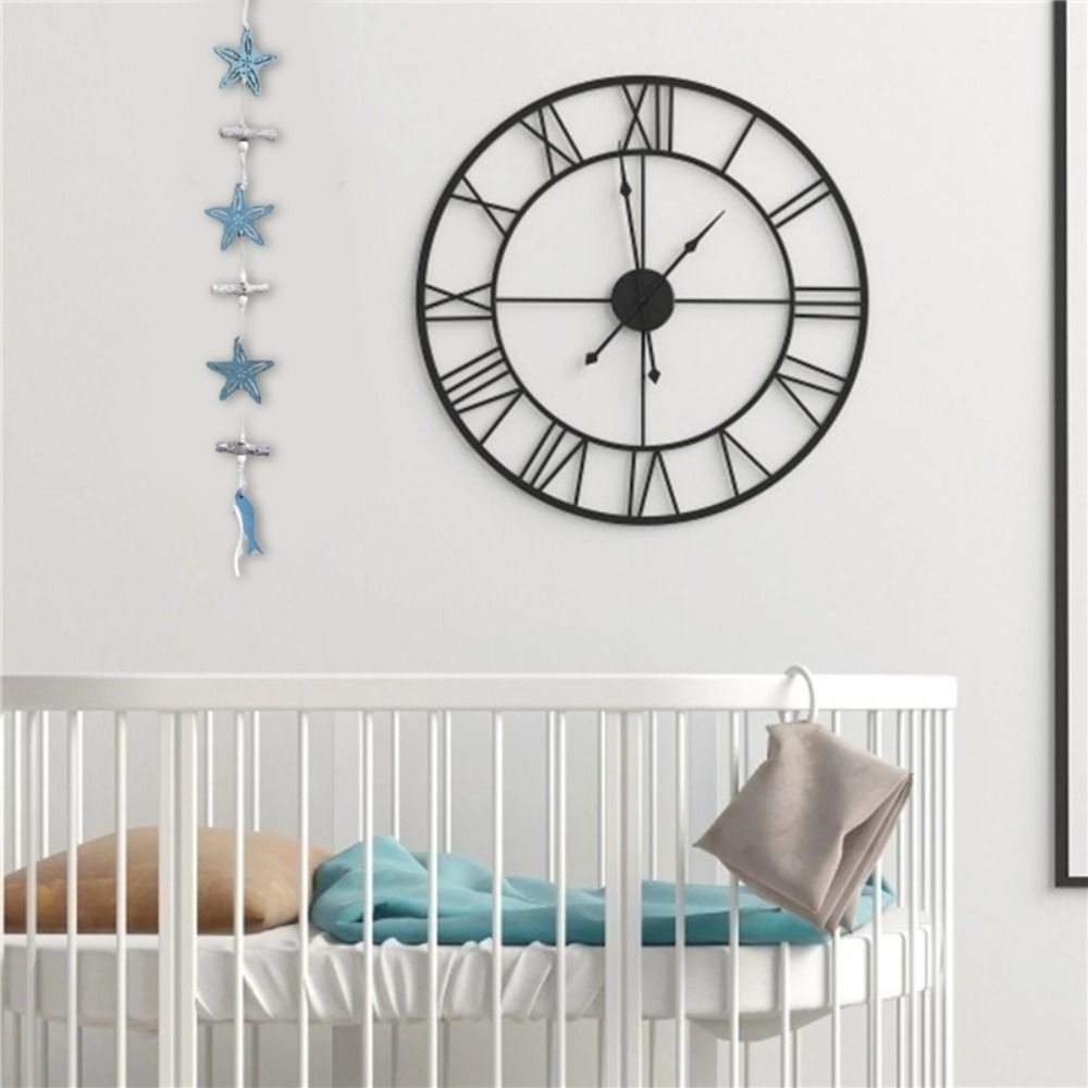 Solid Wood Carving Ocean Series Hanging Crafts Scallop Pendant Blue Ocean Pendant Wooden Ornament