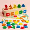 Wooden Baby Shape Assortment Educational Toys Montessori Toys Geometric Shapes Colorful Building Block Box Boys Girls Gifts
