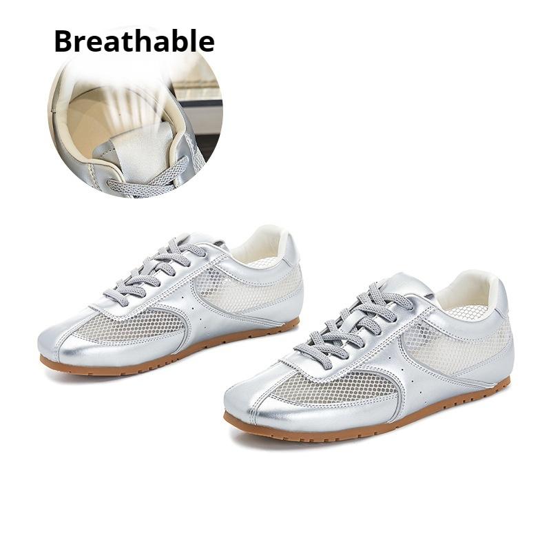 

Fashion Women s Shoes Ula Grass Pig Leather Insole Forrest Gump Shoes Breathable Genuine Leather Sports Shoes Versatile White Shoes 35 срібний