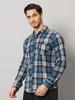 Bigreams Men's Yarn-Dyed 100% Cotton Slim Fit Herringbone Checkered Flannel Plaid Winter Shirt For Full Sleeve Shirt