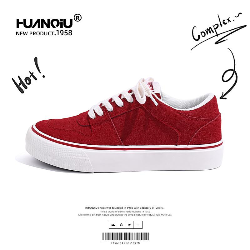 Global ZHQ-XA022 red canvas shoes men's summer new men's shoes versatile breathable sports and leisure shoes men's
