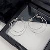 Retro Double-layer Earrings for Women's New Trendy Niche Design Summer Earrings