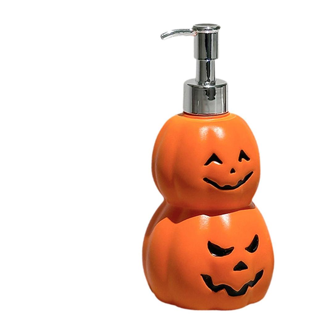 Halloween Pumpkin Soap Dispenser Shower Gel Bottle Empty Manual Lotion for Apartment Kitchen