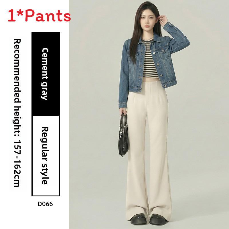 Micro Flared Pants For Women With Stretch Polyester And High Waist Design For Casual Spring Wear