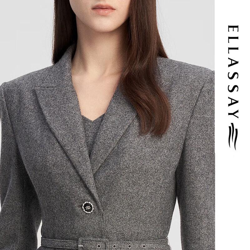 ELLASSAY Women's Wool Cashmere Blazer Dress