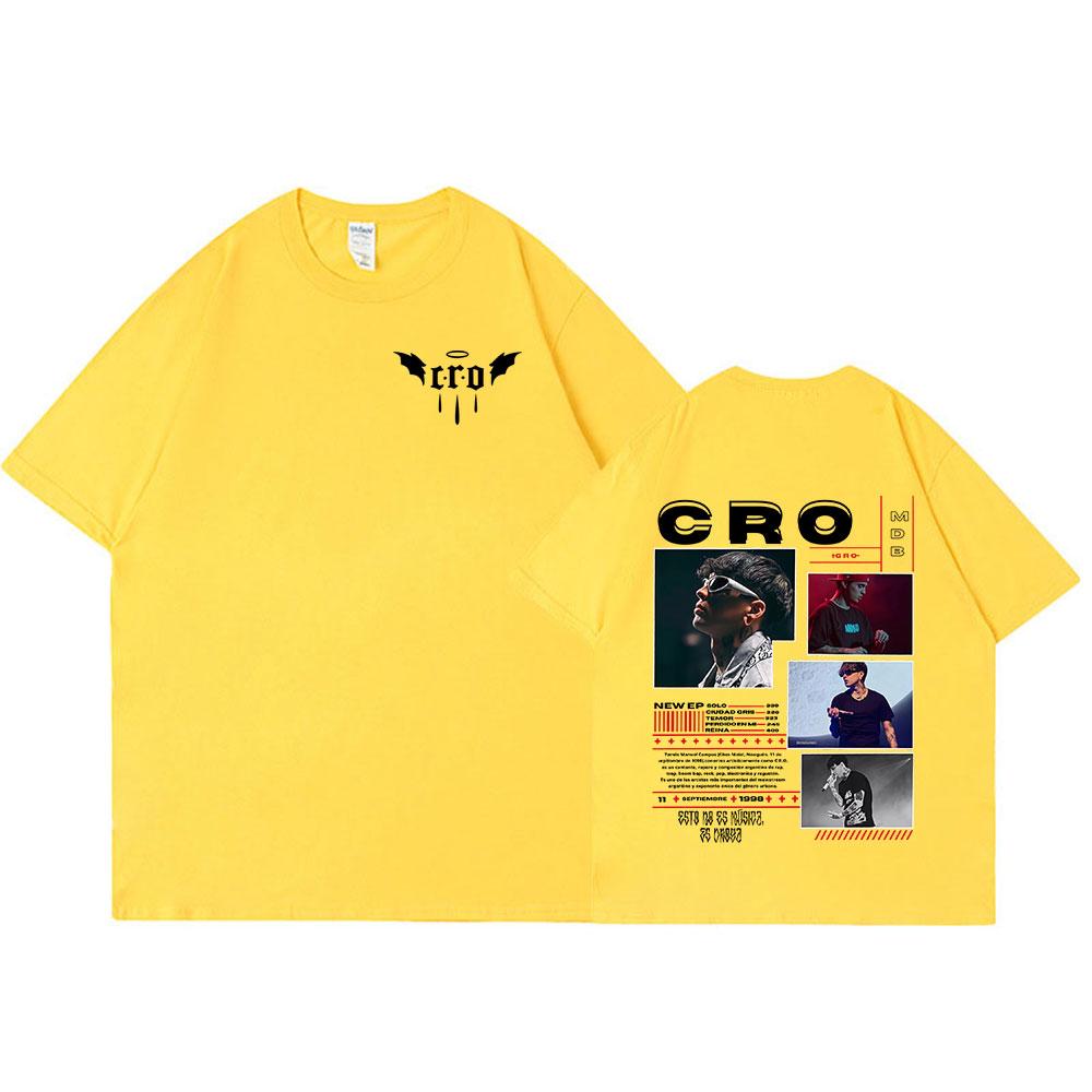 RRapper C.R.O Graphic T Shirts Men Women Clothing Hip Hop Fashion T-shirts Vintage Oversized Cotton Short Sleeve Tees Streetwear