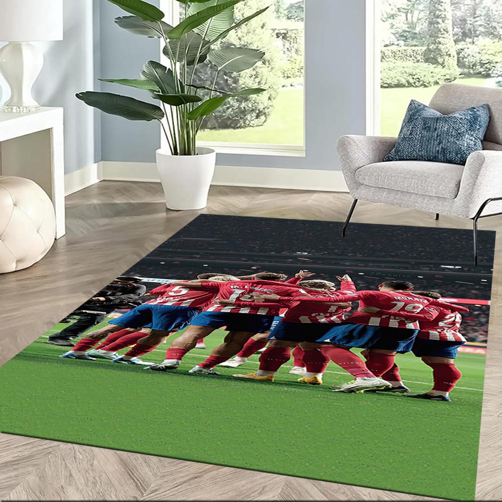 Atletico Madrid Floor Mat Suitable For Study Room Dining Room Game Room Playrooms Antislip Rug Office Home Decor Birthdaychristmas Gift