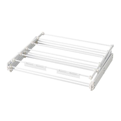 LIV PLUS Indoor Clothes Drying Rack, Foldable, Compact, Stand, Flat Drying, 81cm Wide X 60cm Deep X 103cm High, White, NY-321