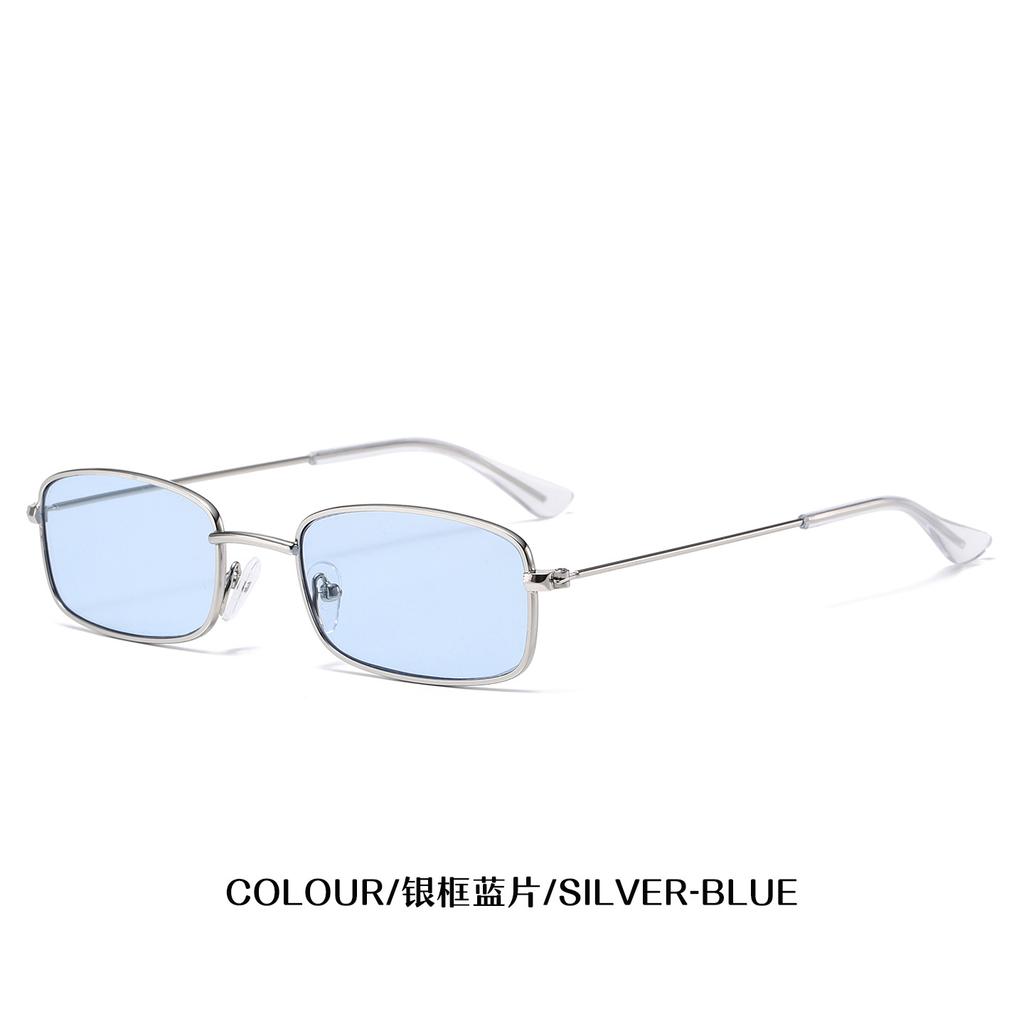 Metal Small Square Sunglasses Women's Fashion Light Korean Version Sunglasses Men'scelebrity Street Shot Flat Glasses