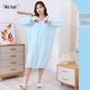 Women's Thickened Winter Hooded Bathrobe - Absorbent Coral Fleece Bath Towel with Long Sleeves and Bath Skirt