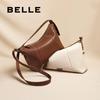 Belle Women's Leather Handbag, Light Luxury Shoulder Bag, Simple Crossbody Hobo Tote Bag, Brown