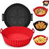 Silicone Fryer Mold Air Fryer Silicone Liners Pot Reusable Baking Tray Non-stick Pizza Pan Oven Kitchen Household Accessory TMZ