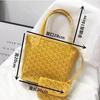 Goya Mini Tote: Dog Tooth Pattern Vegetable Basket Fashion Women's Mother-Child Shopping Bag