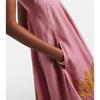 Rochie Maxi cu Bretele Legate la Umeri pentru Femei, Imprimeu Floral, Talie Empire, Rochie de Soare pentru Vacanță de Vară pe Plajă