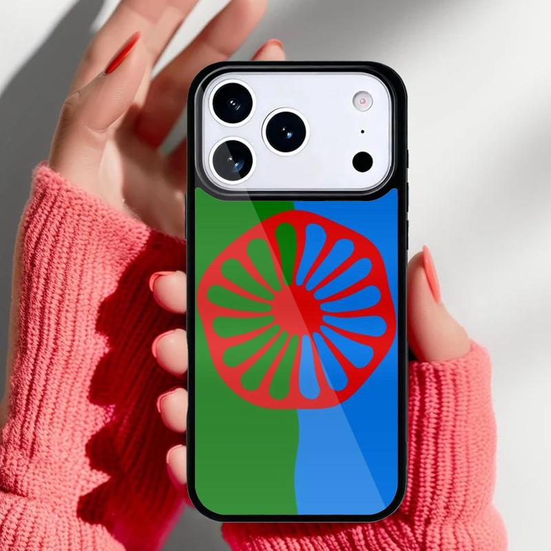 Gypsy Romani Roma Flag Print Phone Case for iPhone 17 16 15 14 13 Pro Max Back Cover for 12 11 Pro Coque