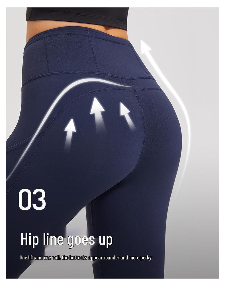 Fast & Free High-Waist Women's Yoga Pants for Running & Fitness - Peach Butt Lift, Elastic & Tight.