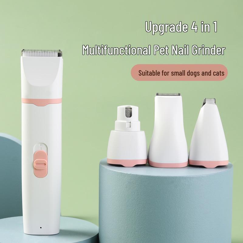 Electric Pet Grooming Set: 4-in-1 Dog & Cat Clipper and Trimmer