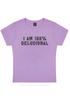 I Am% Delusional YK Baby Tee Cherrykitten Printed T-Shirt Short Sleeve Top