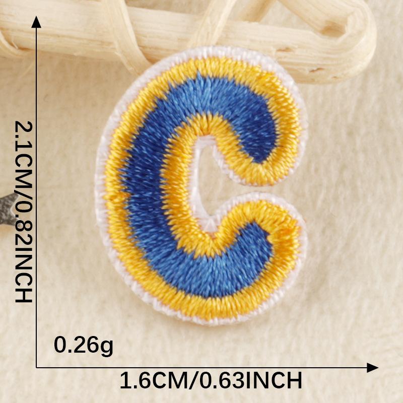 A-Z Embroidery Sticker Cartoon Original English Patch Clothing Accessories Badge Accessories Ironing < Unk > < Unk > Wappen Cloth Sticker