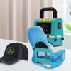 Blue Cap Press Machine, Heat Press Machine for Caps, Mini Easy Hat Press Machine, Aluminum, Iron, Silicone, Electroplating