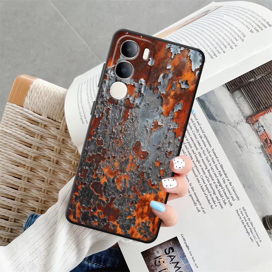 Rust Art Phone Cover Case for Vivo V25 V30 Y53S Y75 Y81 V27 V21E V23 Y51S Y78 Y52S Y93 Y71 Y91 V29 Y50 Y95