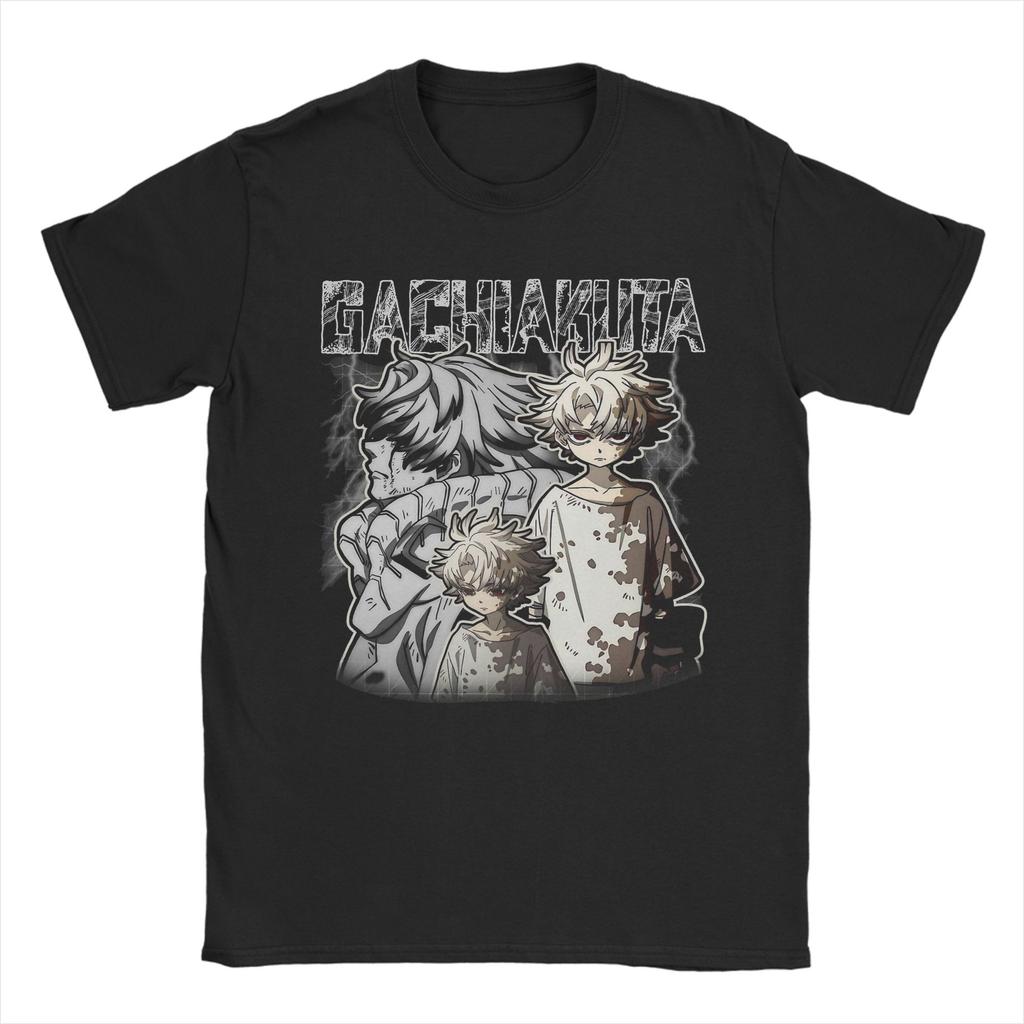 Gachiakuta Action Anime Rudo T-Shirt Unisex Einzigartige Baumwoll-T-Shirts Rundhals Kurzarm T-Shirt Bedruckte Kleidung