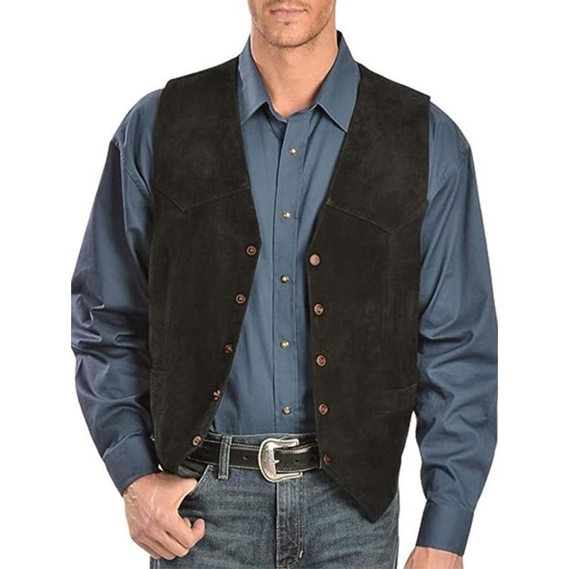 F 65807 Retro Suede V Neck